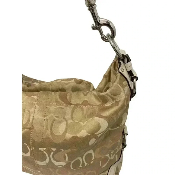 Coach Vintage Signature Handbag Shoulder Bag Tan and Beige - Picture 9 of 11